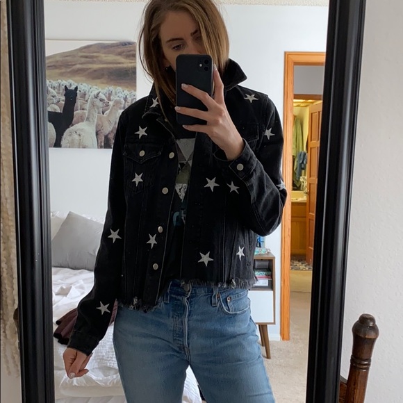 Black Denim Oversized Jean Jacket 